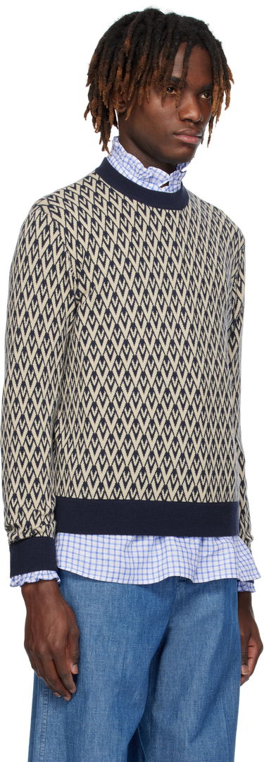 Villapaita Valentino Valentino 'Toute La V' Patterned Sweater Beige | 6V3KC33KAR0, 1