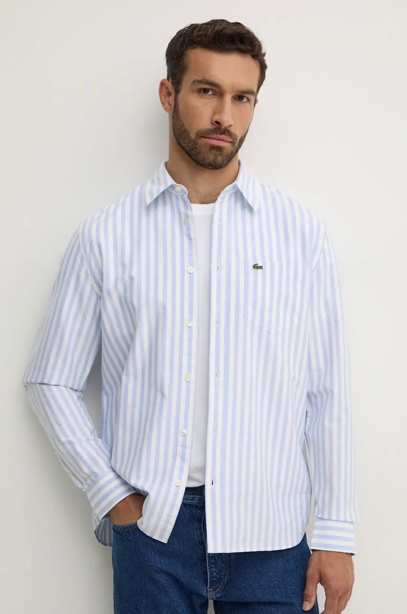 Paita Lacoste Lacoste Regular Fit Striped Shirt Sininen | CH5623