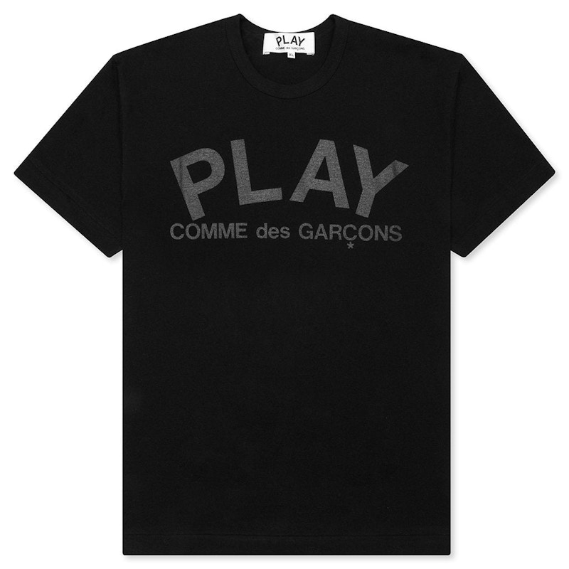 T-paita Comme des Garçons Text Logo T-Shirt Musta | AZ-T187-051-1, 0