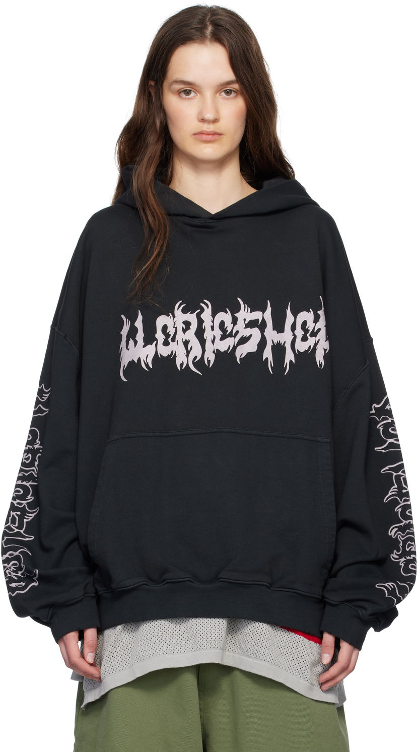 Huppari 032C 032c Faithless Oversized Hoodie Musta | S25-URC-0631-050-W