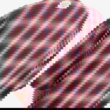 Paita Acne Studios Short Sleeve Plaid Check Shirt, Size Large Punainen | CB0116-ALU, 5