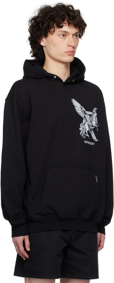 Huppari Represent Clo Represent 'Elegance In Motion' Graphic Print Hoodie Musta | MLM41065, 1