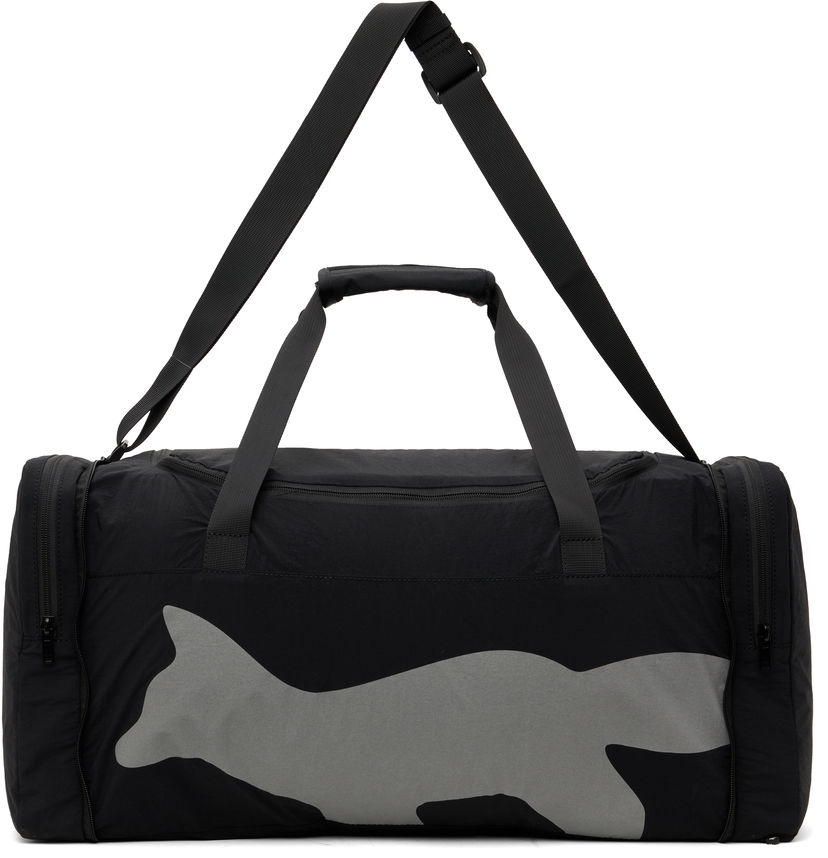 Matkalaukku MAISON KITSUNÉ Maison Kitsuné Flash Fox Weekender Packable Duffle Bag Musta | OM05175WQ4034