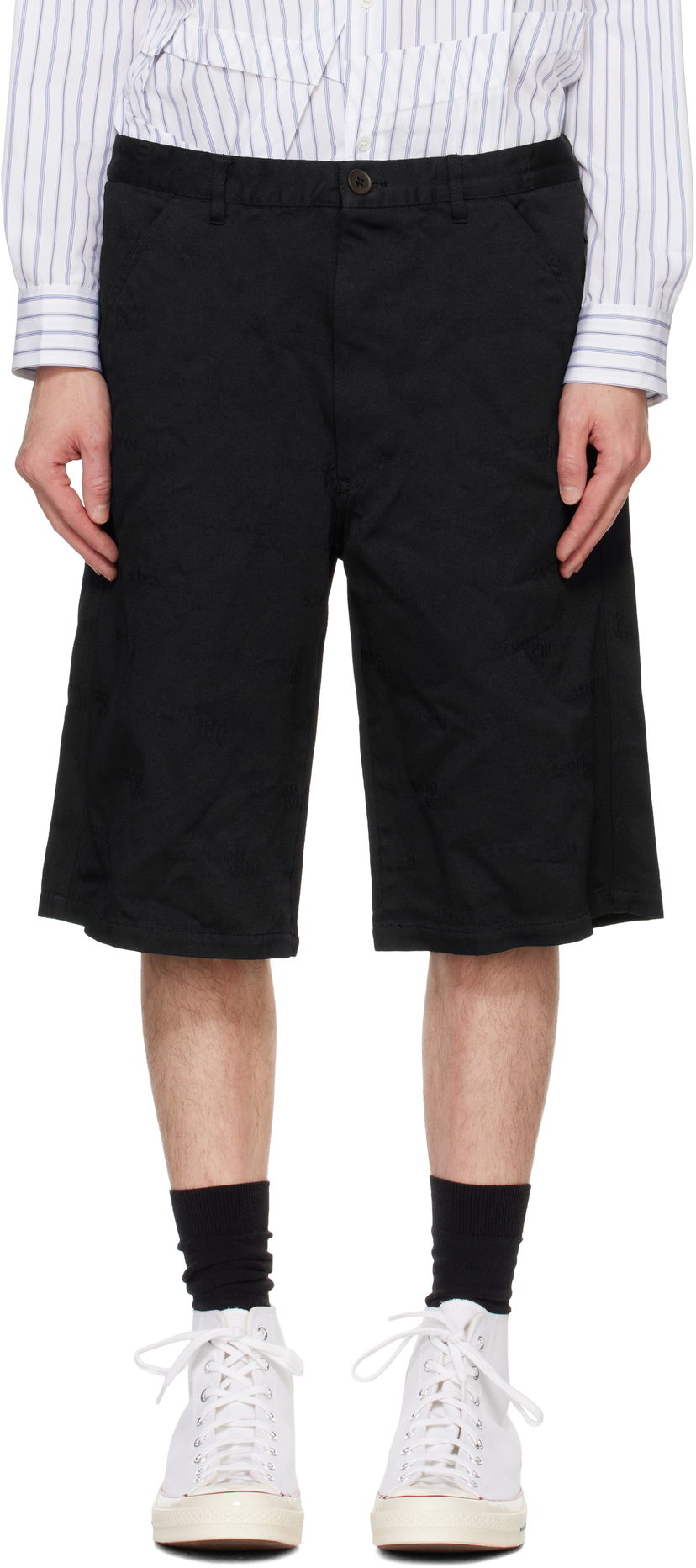 Shortsit Comme des Garçons Strong Will Shorts Tummansininen | FN-P504-051