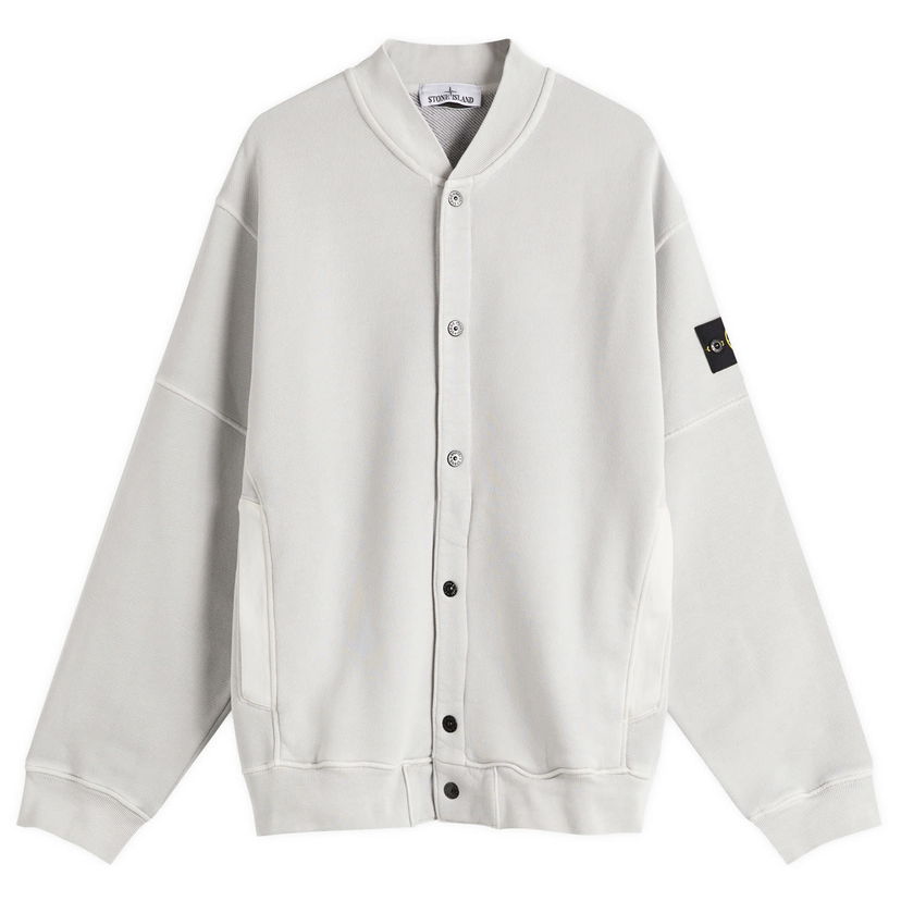 Huppari Stone Island Stone Island Old Effect Fleece Bomber Jacket, Size Large Harmaa | K1S156100034-V0161