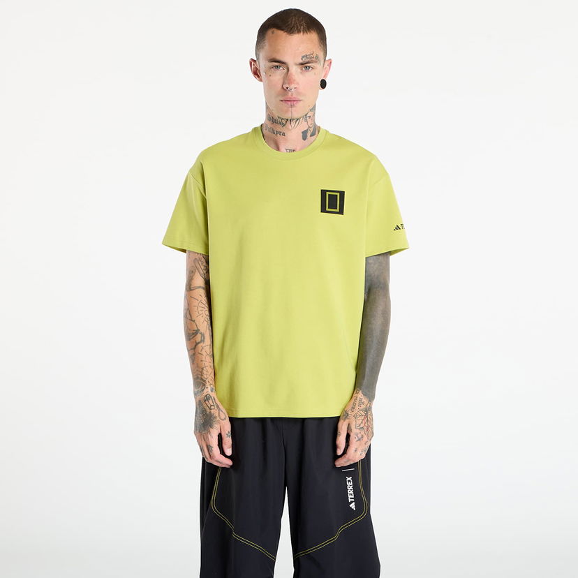 T-paita adidas Performance Terrex National Geographic Graphic Short Sleeve T-Shirt Vihreä | KC2351