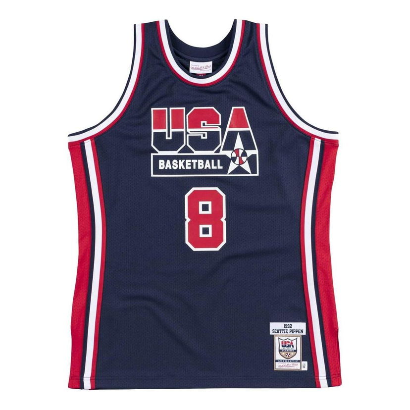 Jersey Mitchell & Ness Mitchell & Ness Team USA 1992 Scottie Pippen Basketball Jersey Tummansininen | AJY4CP18001-USANAVY92SPI