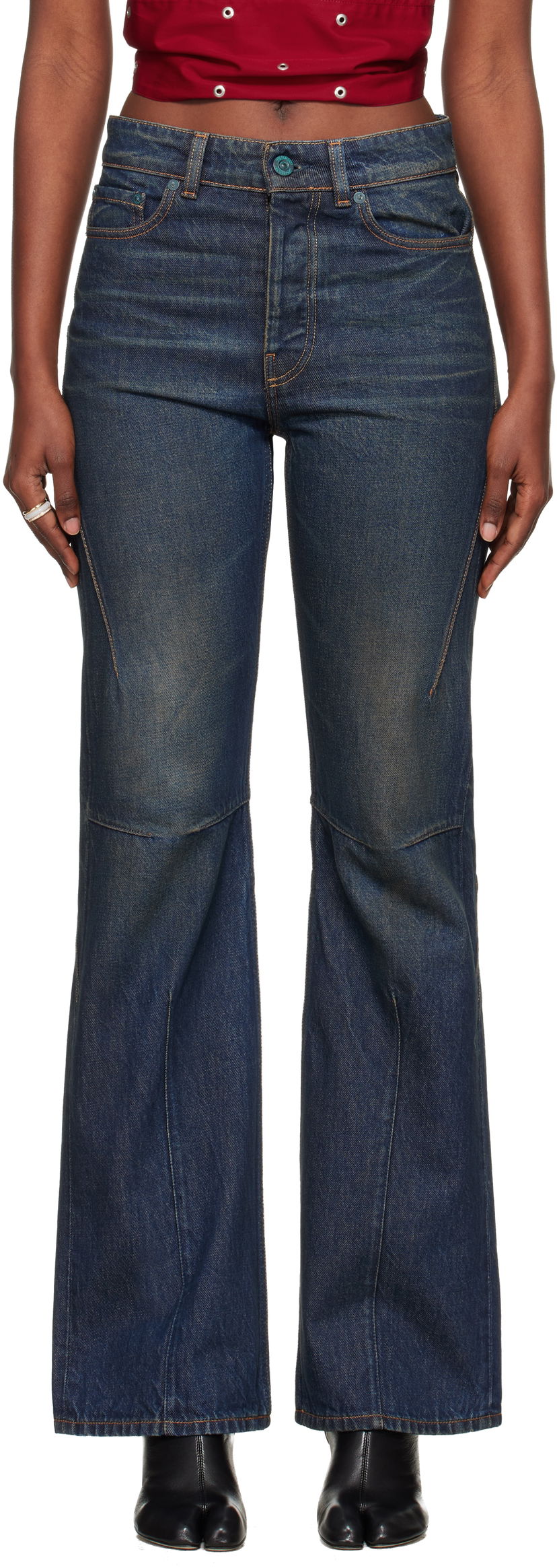 Jeans OUR LEGACY Moto Cut Flared Jeans Sininen | W4255MS