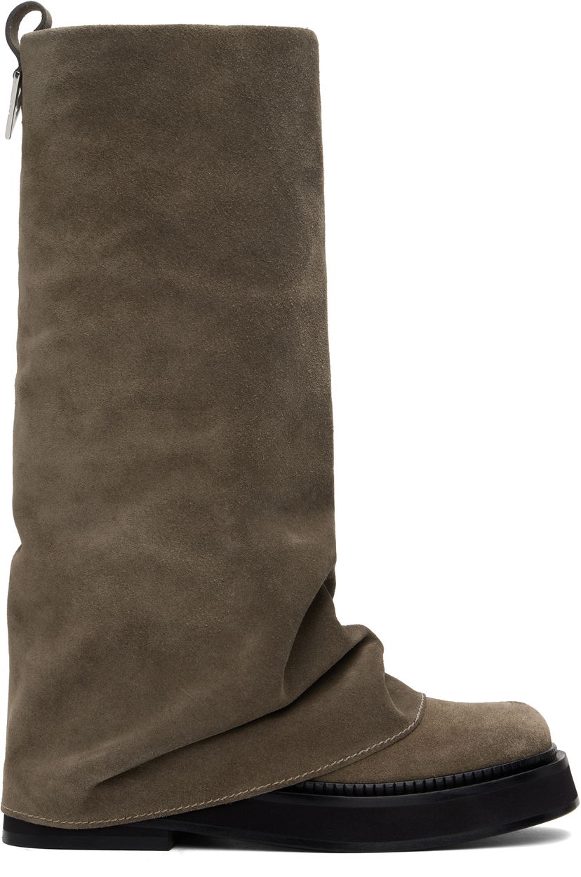 Vaatteet The Attico Attico Robin Suede Combat Boots Harmaa | 250WSH00798 LBT040AA