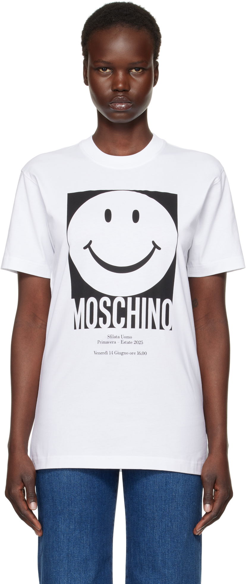 T-paita Moschino Smiley Graphic T-shirt Valkoinen | J071605411001