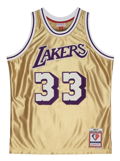 Jersey Mitchell & Ness Los Angeles Lakers Kareem Abdul-Jabbar 75th Gold Swingman Jersey Metallinen | SMJY4398-LAL83KABGOLD
