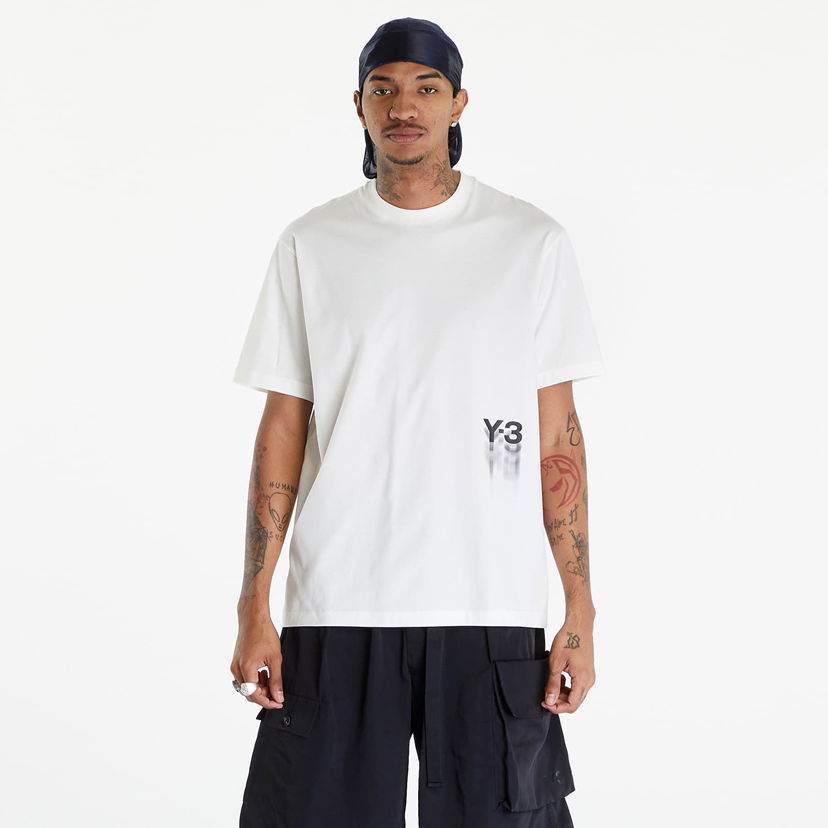 T-paita Y-3 Graphic Short Sleeve T-Shirt UNISEX Off White Valkoinen | IZ3123