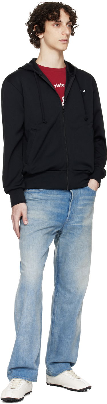 Huppari Comme des Garçons Zip Hoodie with Big Heart Print Musta | AX-T254-051, 3