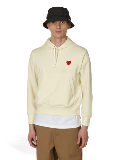 Huppari Comme des Garçons Smalll Heart Hooded Sweatshirt Beige | P1T173 2