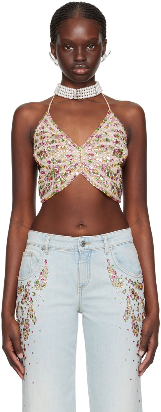 Tankkitoppi Blumarine Blumarine Embellished Halter Top Monivärinen | P422C265A