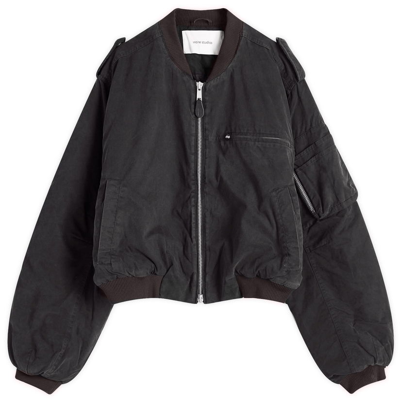 Bomber-takki Entire Studios A-4 Bomber Jacket Musta | ES2452IR