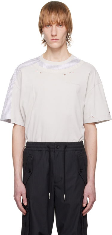 T-paita Feng Chen Wang Feng Chen Wang Distressed T-Shirt Beige | FMS15TS03G, 0