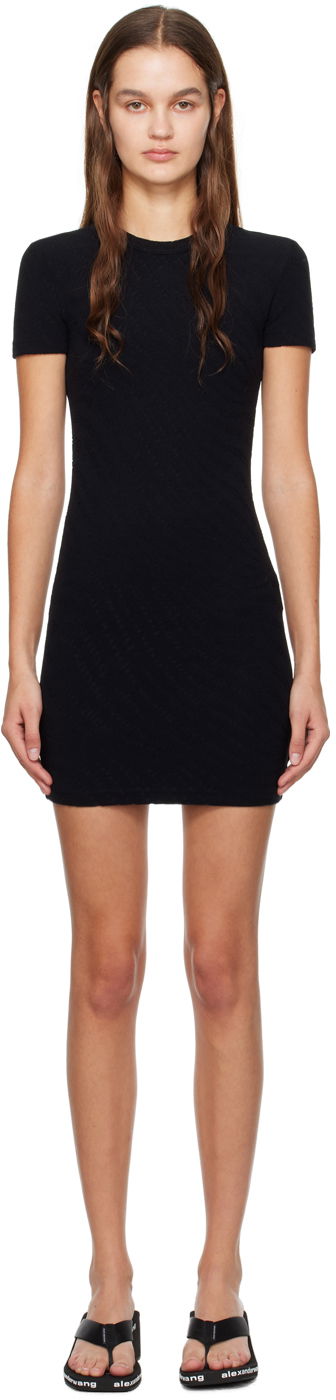 Mekko Alexander Wang Jacquard Mini Dress Musta | 4CC1246235