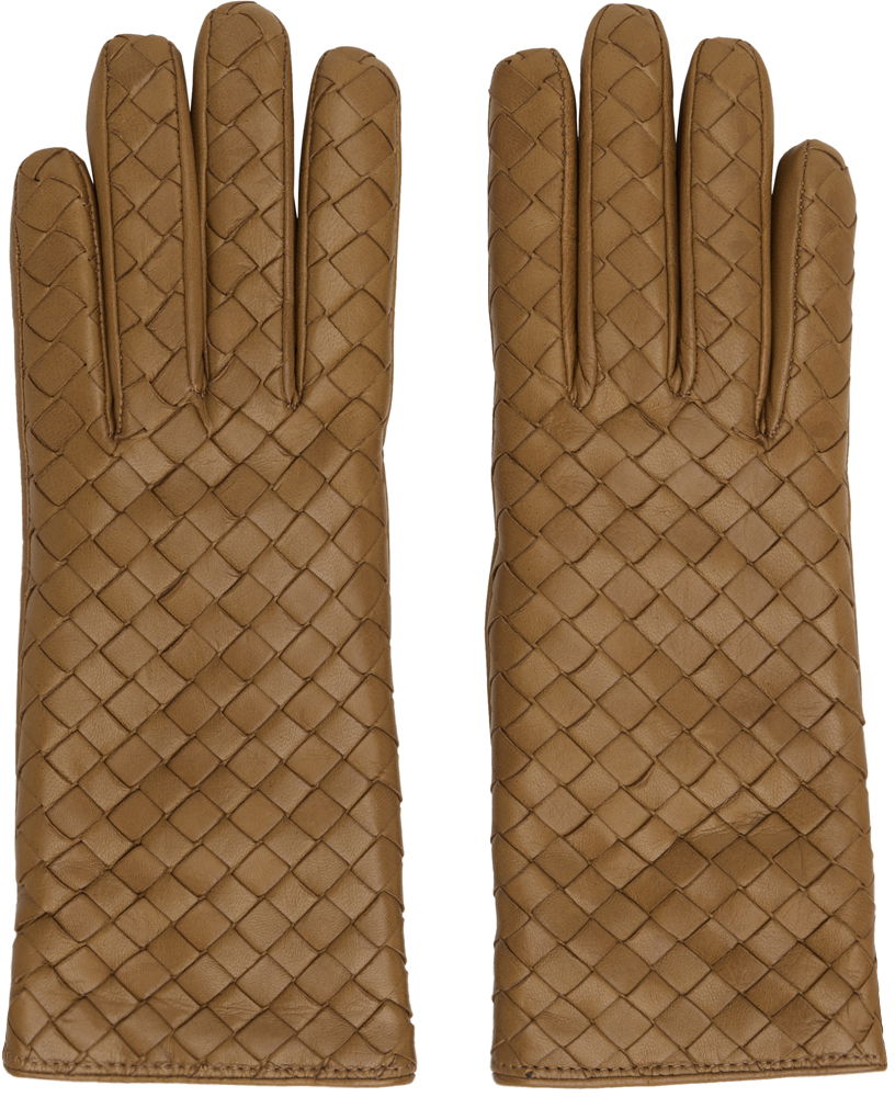 Käsineet Bottega Veneta Leather Gloves Ruskea | 730849 V0171