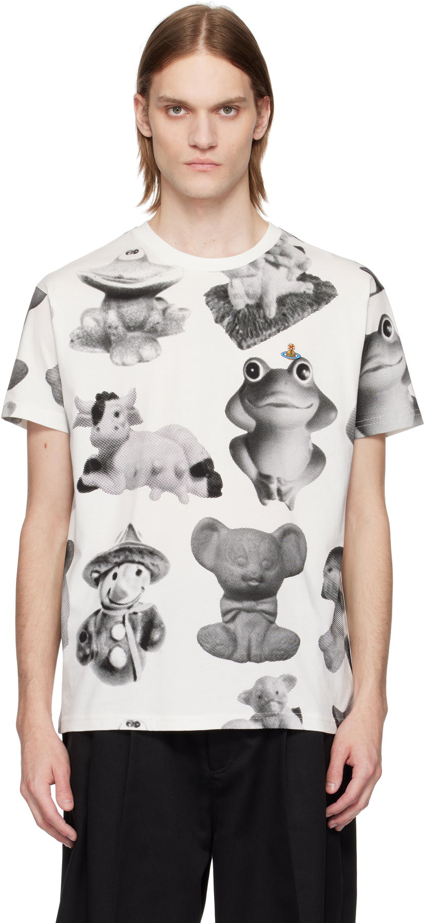 T-paita Vivienne Westwood Vivienne Westwood Classic Figurine Print T-Shirt Valkoinen | 3G010013-J006F-