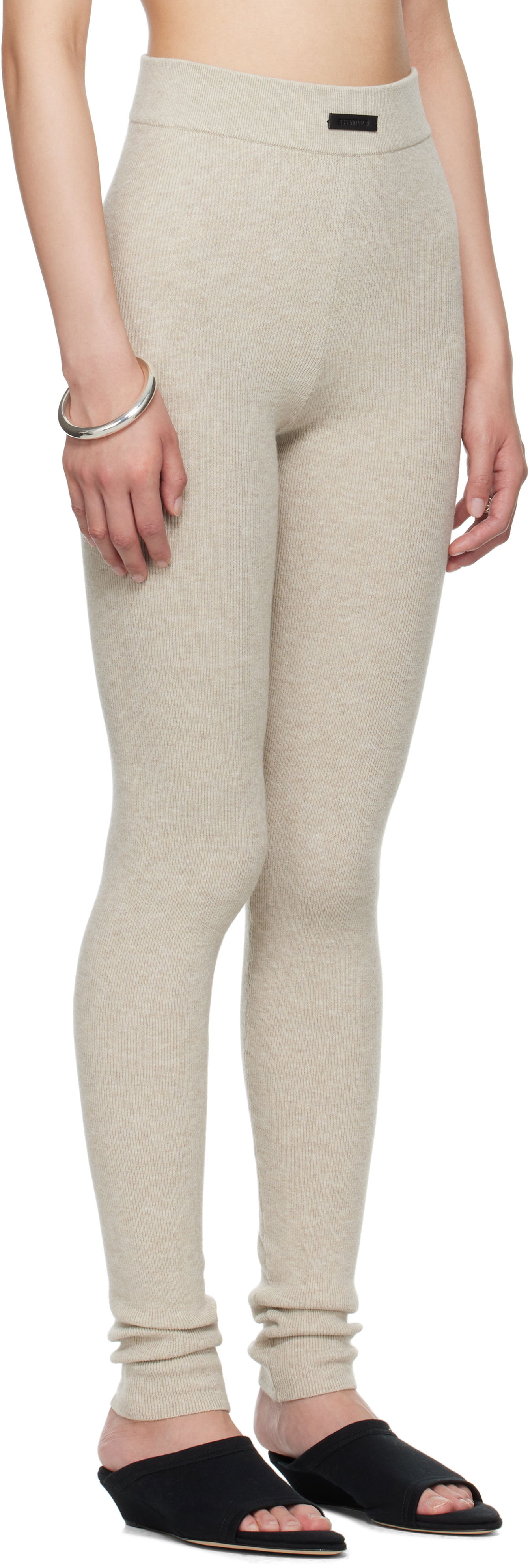 Leggingsit Fear of God Fear of God ESSENTIALS Soft Rib Leggings Beige | 192SP257491FW, 1