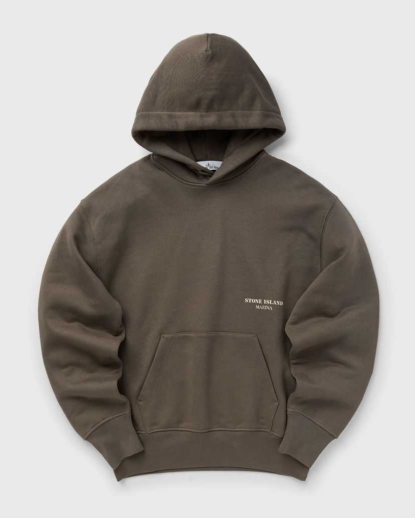 Huppari Stone Island MARINA COTTON FLEECE HOODIE Ruskea | 8115638X5.V0075