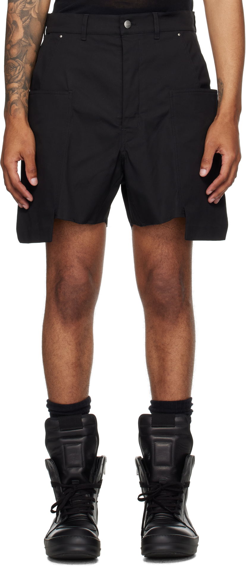 Shortsit Rick Owens Rick Owens Stefan Cargo Shorts Musta | RU02E1382 TE