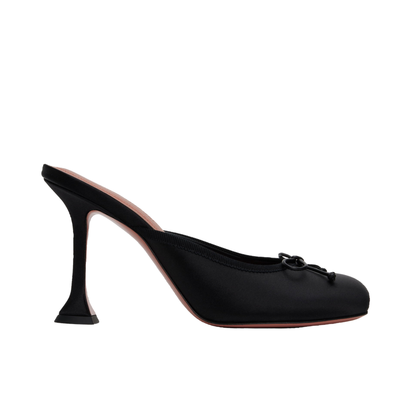 Tennarit ja kengät Amina Muaddi Lila Slipper 95 Heels Musta | LILA SLIPPER 95 SATIN