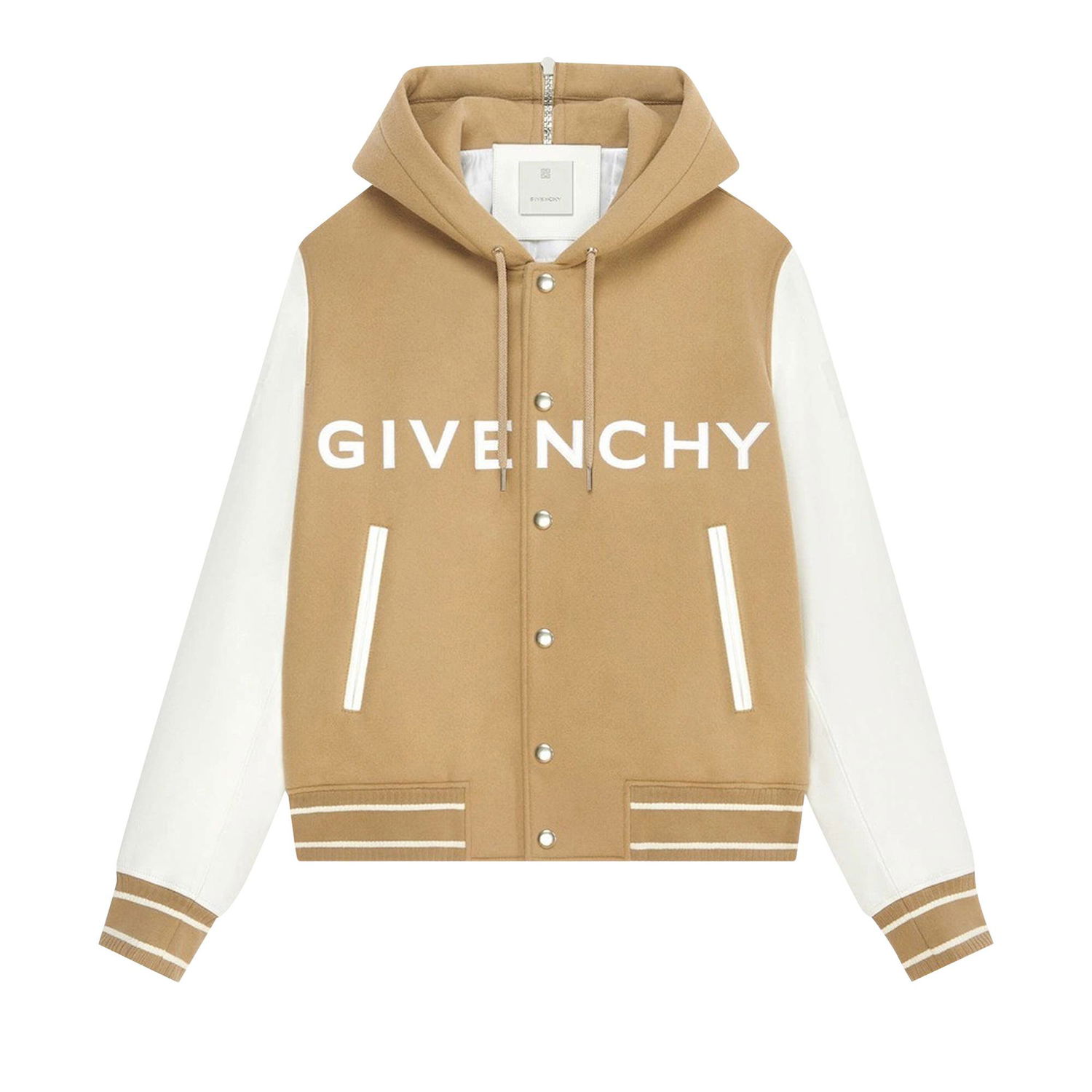 Bomber-takki Givenchy Hooded Bomber Jacket Beige | BM00XX6Y16 118, 1