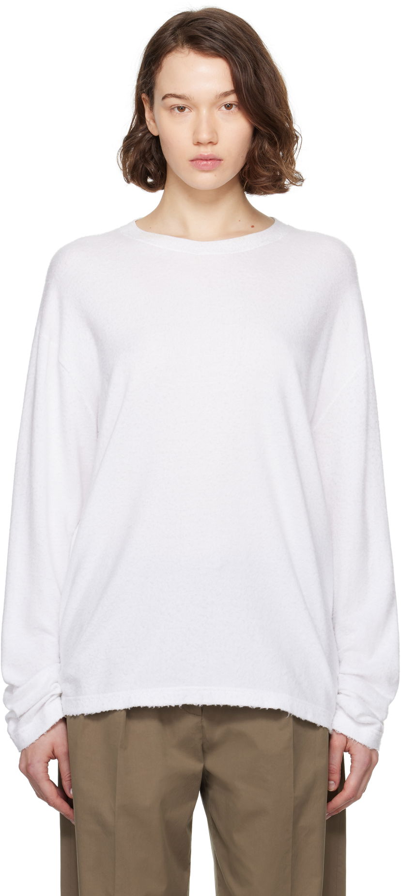 Villapaita The Row The Row Kabira Sweatshirt Valkoinen | 8942-Y916