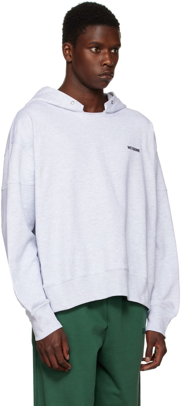 Huppari We11done We11done Raw Edge Hoodie Harmaa | WD-TH3-22-867-U-GY, 1