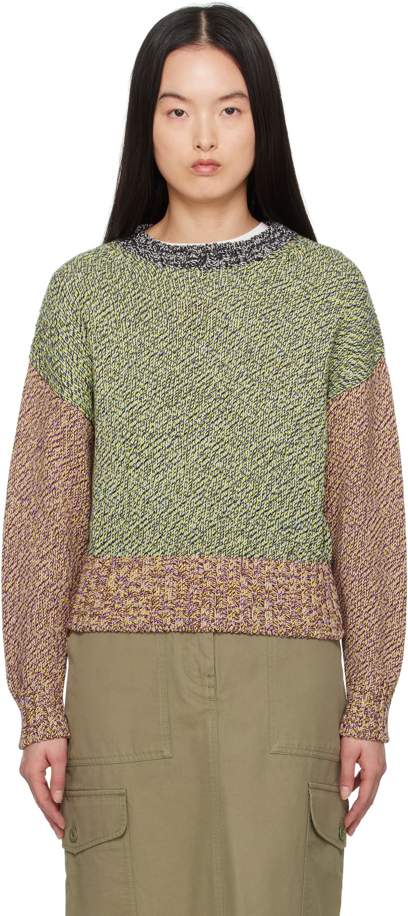Villapaita Max Mara Weekend Max Mara Lola Color-Block Knit Sweater Monivärinen | 2515361141600