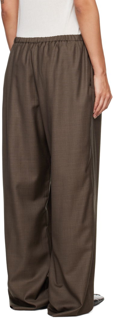 Housut Loulou de Saison Loulou de Saison Cove Elastic Waisted Trousers Ruskea | COVE LDS, 2