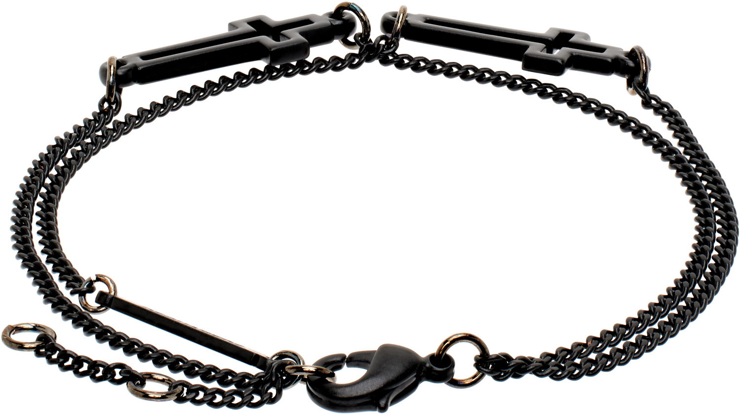 Rannerengas DSQUARED2 Dsquared2 Jesus Cross Chain Bracelet Musta | ARM0002_37208163_2124, 1