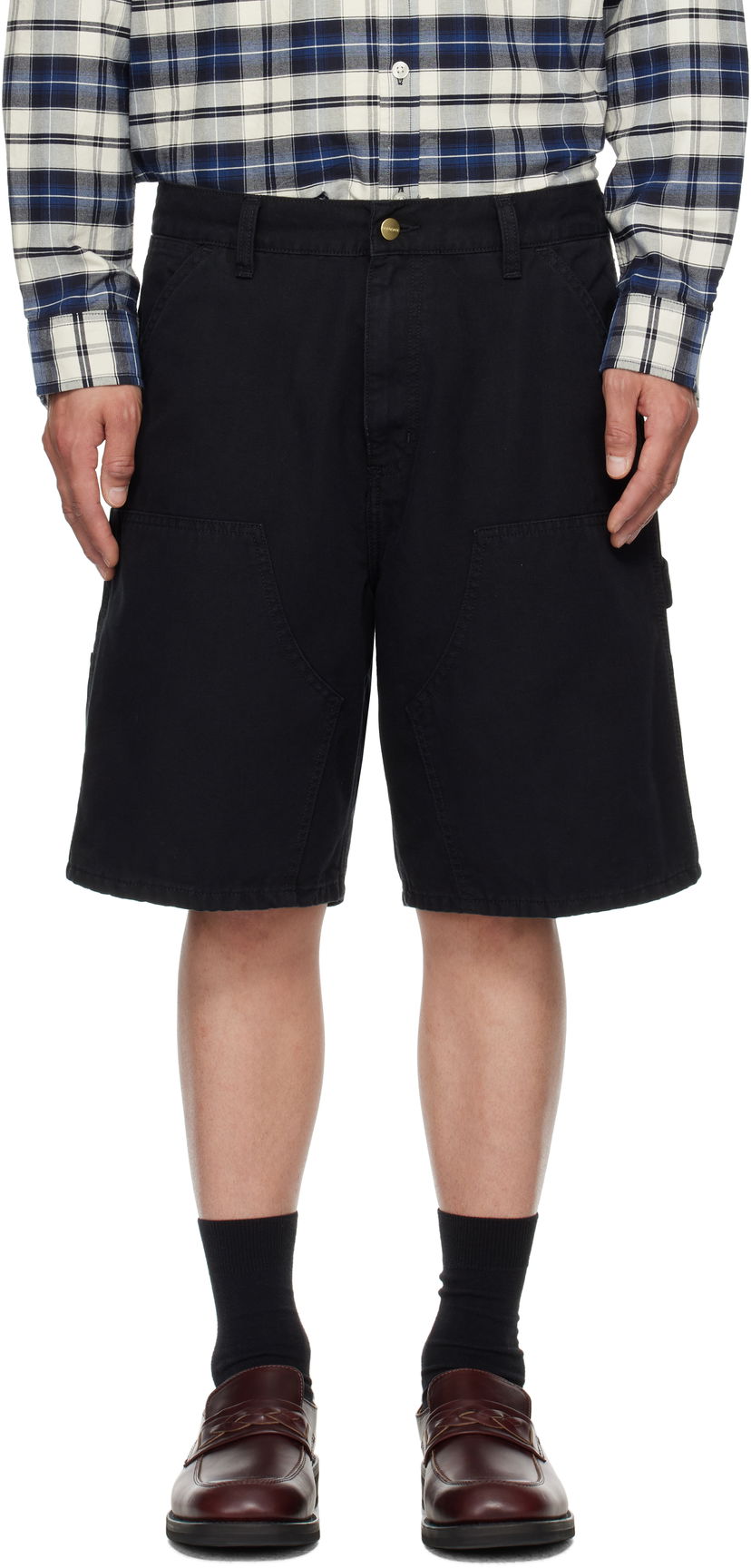 Shortsit Carhartt WIP Double Knee Shorts Musta | I034793
