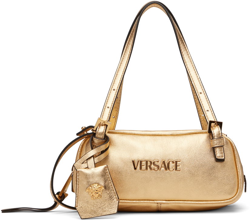 Käsilaukku Versace Versace Tag Bowling Metallic Mini Bag Metallinen | 1019178_1A15180