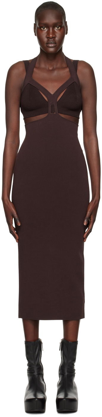 Mekko Dion Lee Dion Lee Interlink Midi Dress Ruskea | A7668R23