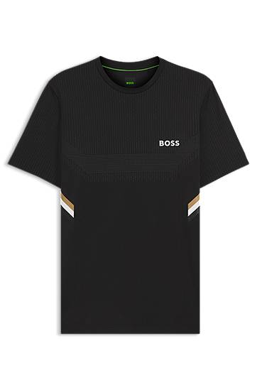 T-paita BOSS Slim-Fit Active T-Shirt with Moisture Management Musta | 50543329