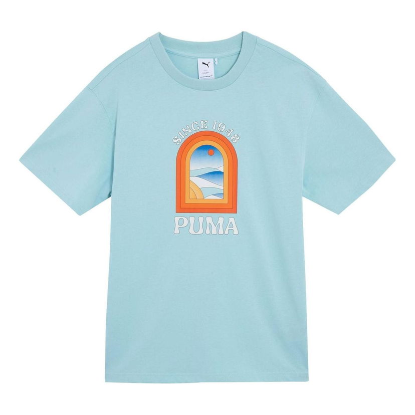 T-paita Puma Apres Court Graphic T-Shirt Sininen | 628235-22