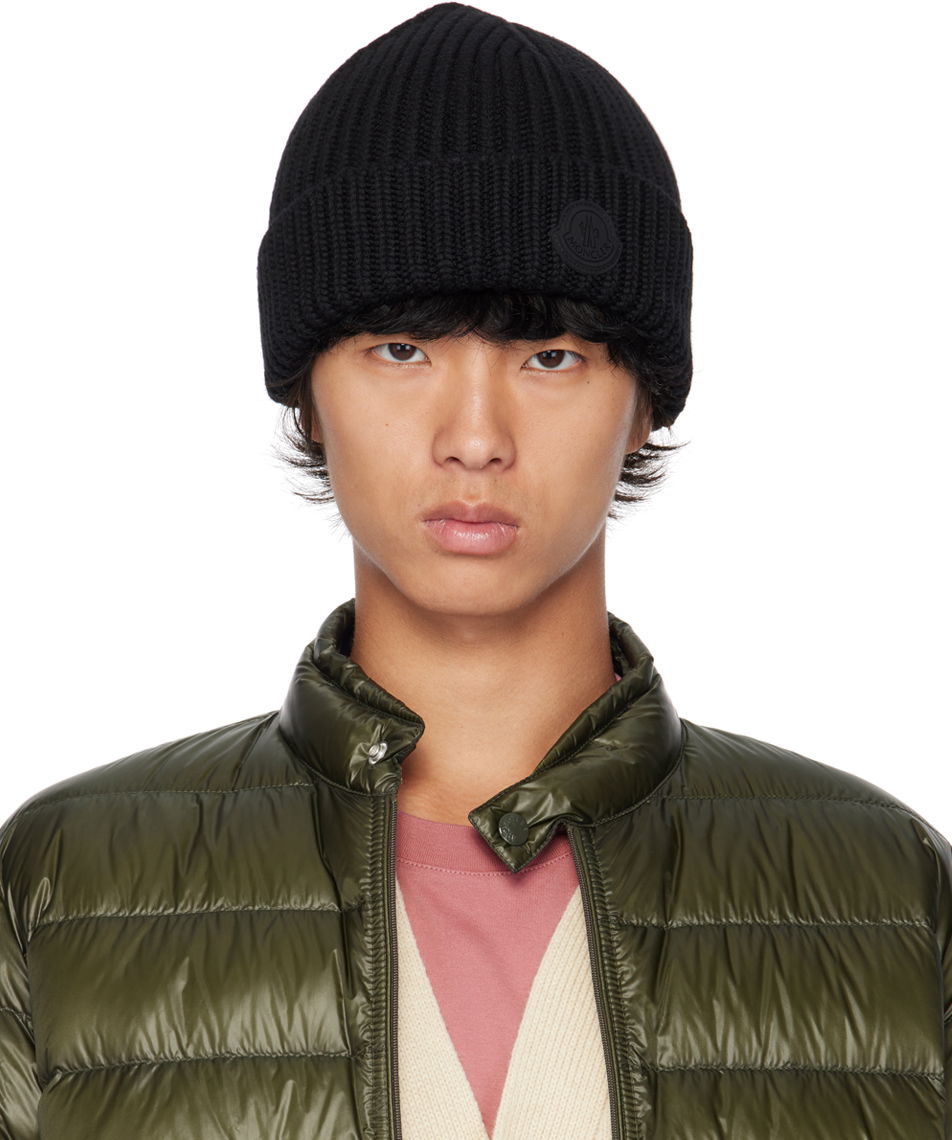 Pipo Moncler Black Wool Beanie Musta | J20913B00030A9538, 0