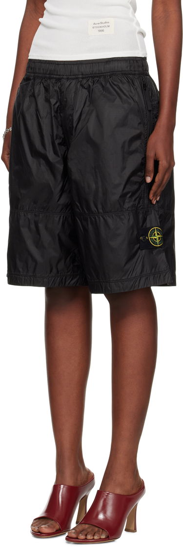 Shortsit Stone Island Ripstop Light HT Nylon Shorts Musta | K2S15 L100004 S0163, 3