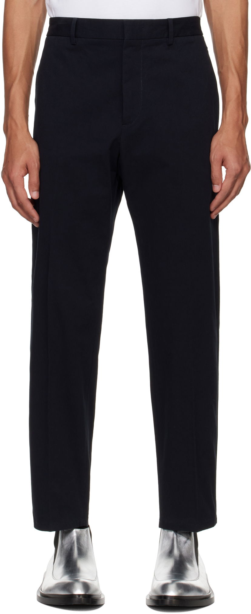 Housut Jil Sander Jil Sander Tapered Trousers Tummansininen | J21KA0011_J45286