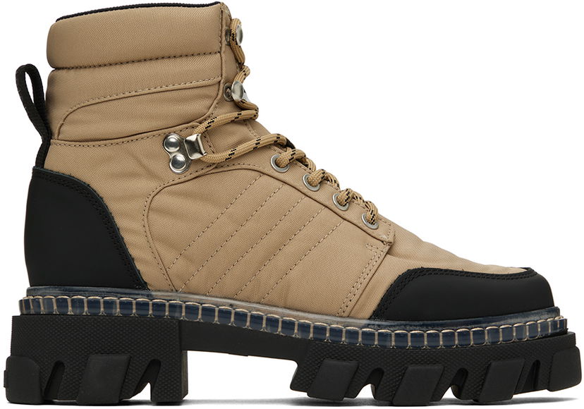 Tennarit ja kengät GANNI GANNI Cleated Hiking Boots Beige | S1985