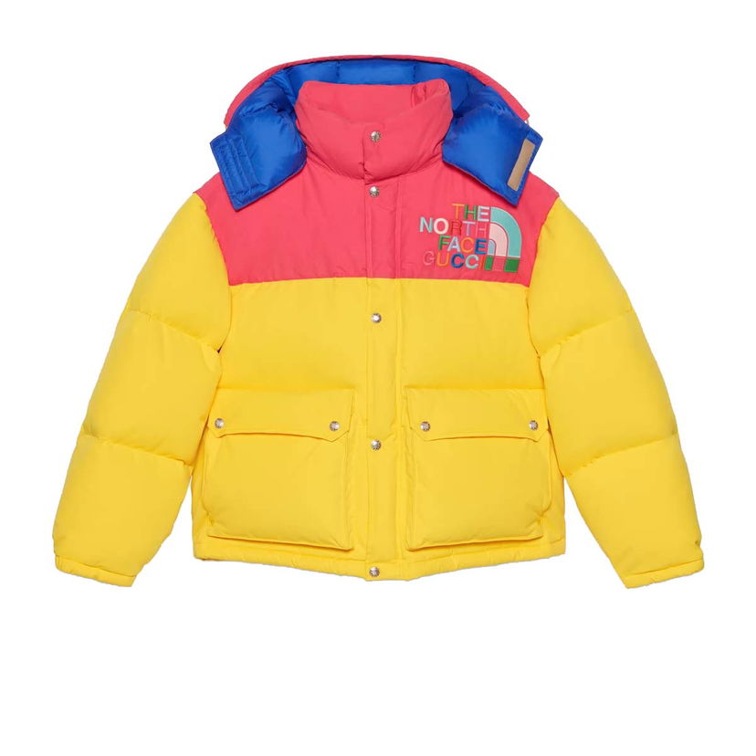 Puffer takki Gucci The North Face x Down Jacket Yellow/Multicolor Keltainen | ‎672457 XAAER 7295