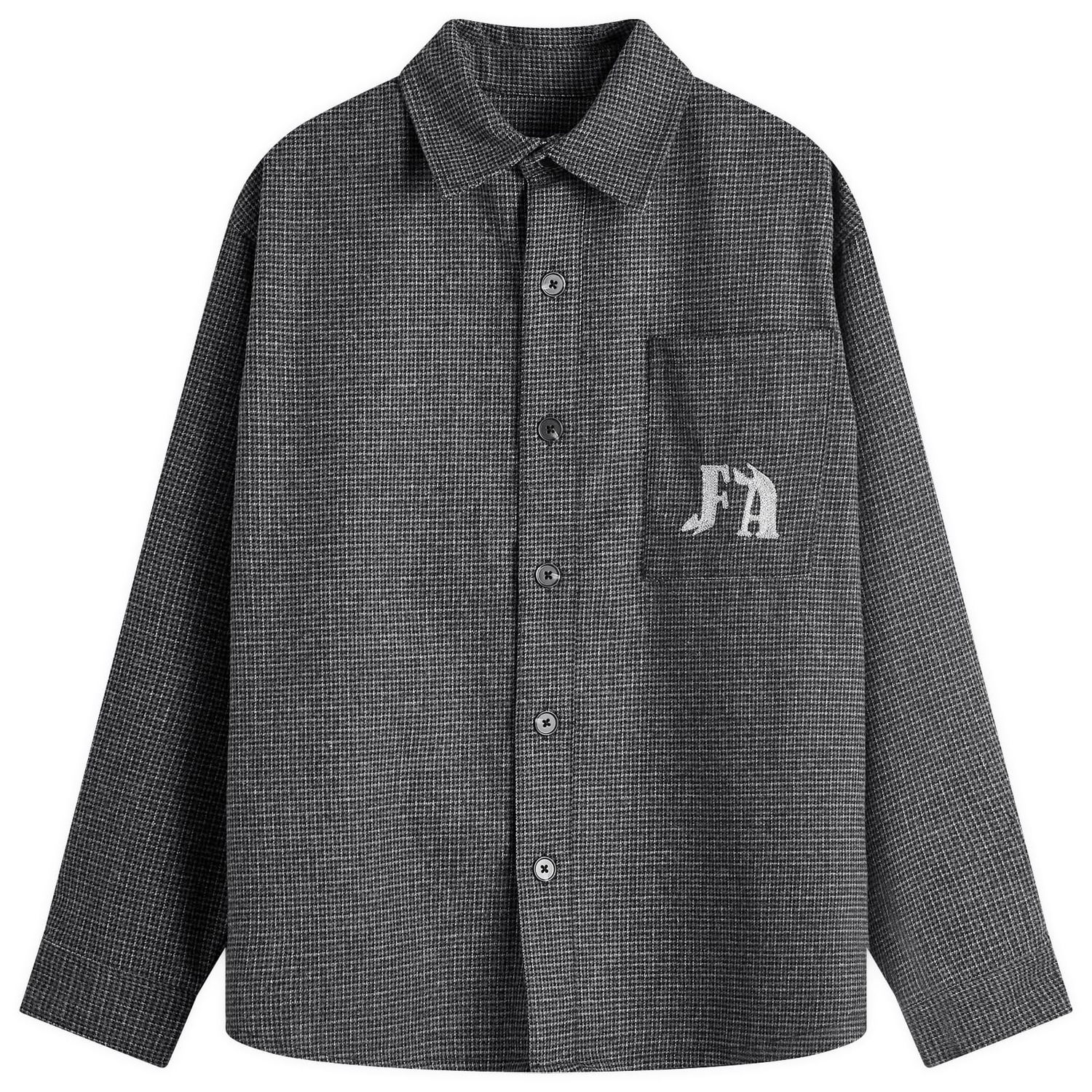 Paita Fucking Awesome FA Wool Flannel Shirt, Size Small Harmaa | FA1961-SHA, 1