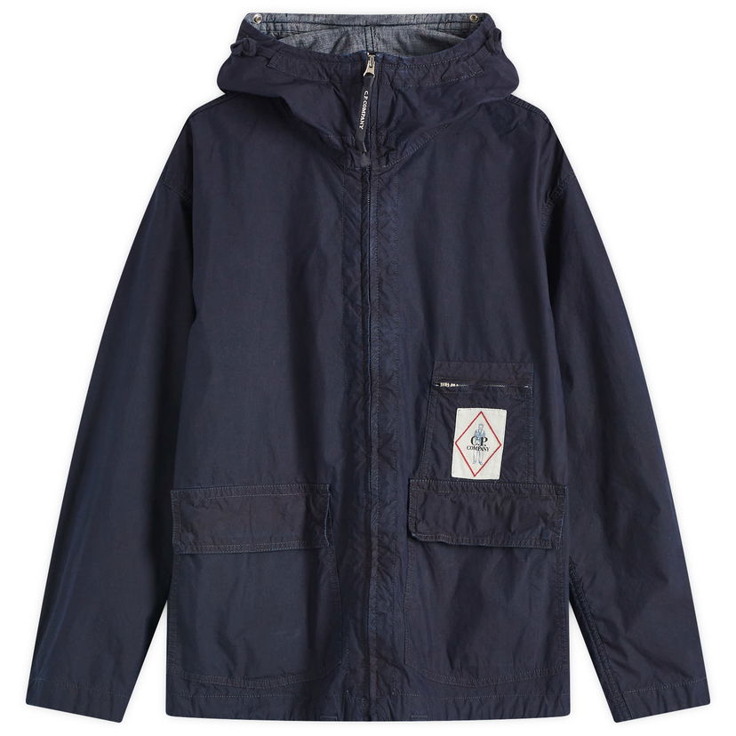 Tuulitakki C.P. Company C.P. Company 50 Fili Indigo Goggle Jacket, Size Large Tummansininen | 18CMOW154A-110288W-883