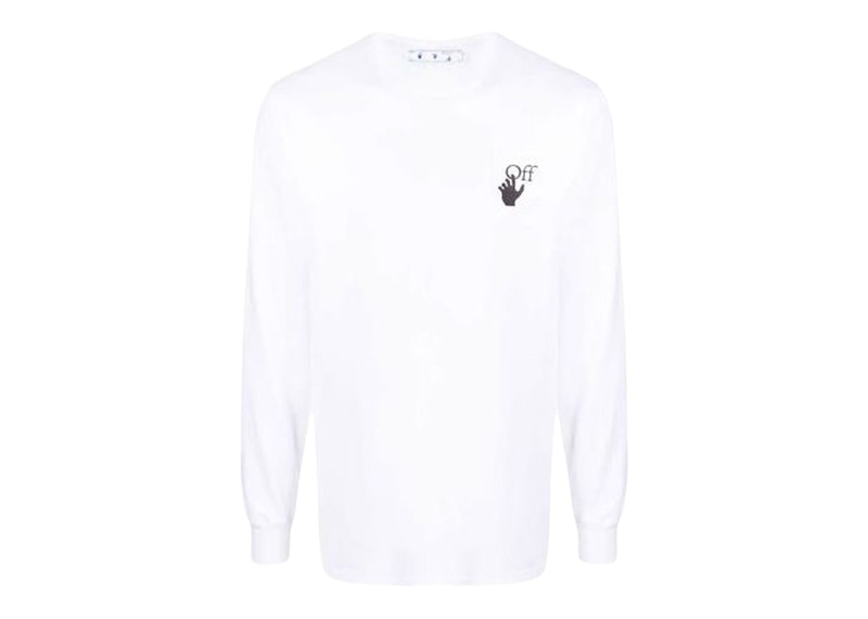 T-paita Off-White Long Sleeve Arrows Print T-Shirt Valkoinen | OMAB001F21JER0010184