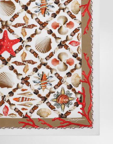 Huivi Dolce & Gabbana Dolce & Gabbana Shell-Print Silk Scarf Monivärinen | GQ704EG0TIVHA5PP, 1