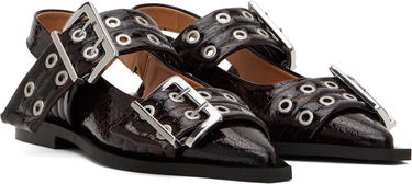 Vyöt GANNI GANNI Snake Buckle Flats Ruskea | S2951, 3