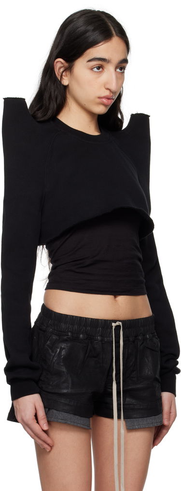 Villapaita Rick Owens Rick Owens DRKSHDW Hollywood Cropped Sweatshirt Sininen | DS01E3213 F, 4